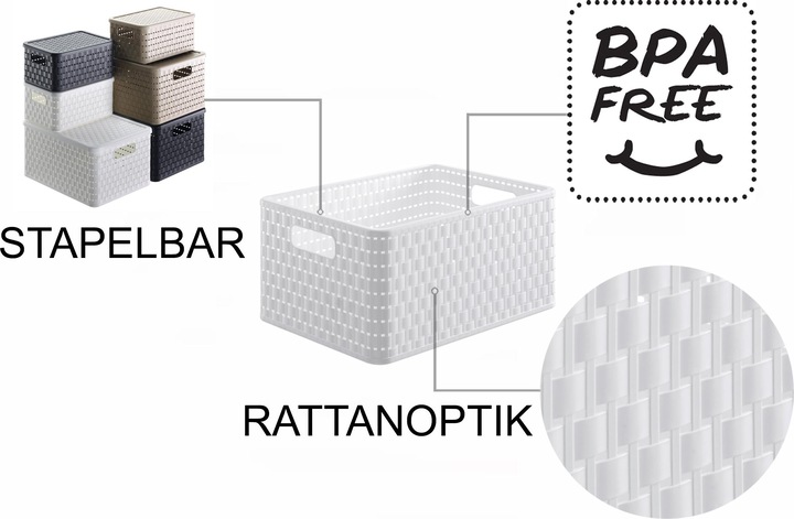 Actual product image Rotho Country (3 x, 36.8 x 27.8 x 19.1 cm)