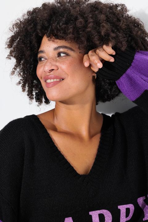 Produktbild Angel of Style Pullover, oversized, HAPPY, Ringel-Ärmel (50, 52)