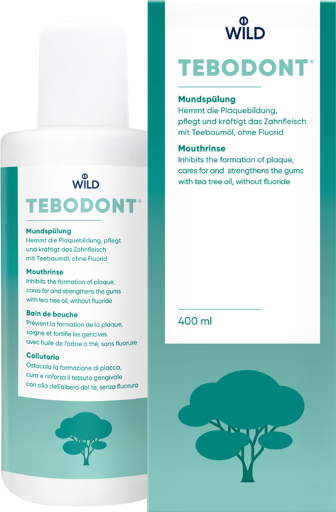 Immagine prodotto Tebodont Colluttorio all'olio di tea tree senza fluoruro (400 ml, Collutorio)