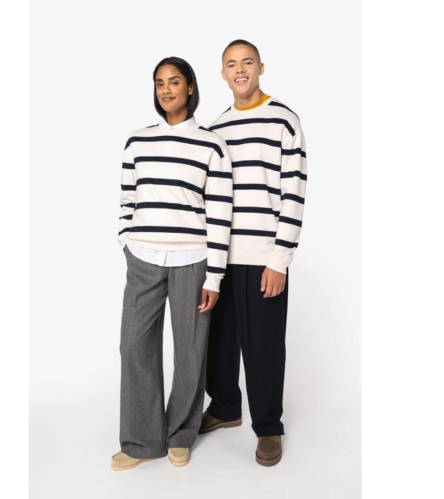 Image du produit Native Spirit Sweatshirt écoresponsable rayures à épaules tombantes (S)