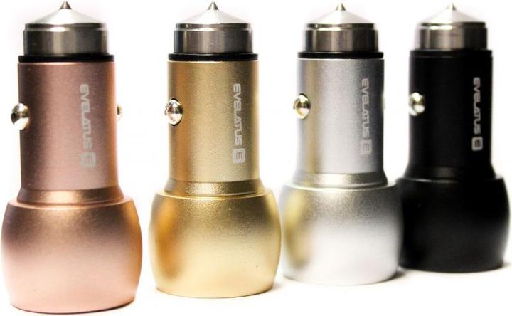 Image du produit Evelatus Chargeur de voiture ECC01 2USB port 3.1A avec outil d'évasion en acier inoxydable