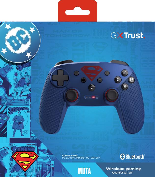 Productafbeelding Trust Gxt542sm Muta Controller Superman (Android, Switch, iOS, PC)
