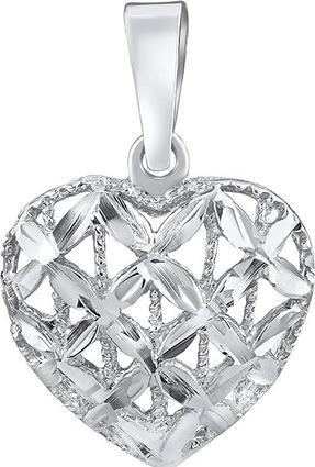 Immagine prodotto Silvego Women's Heart Pendant in 14 Carat White Gold 585 (Oro bianco 14 carati)