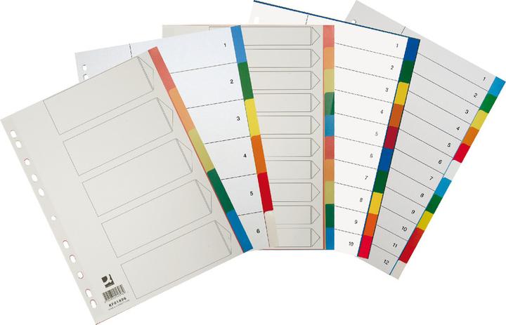 Immagine prodotto Q-Connect Register Vollformat aus PP, farbig