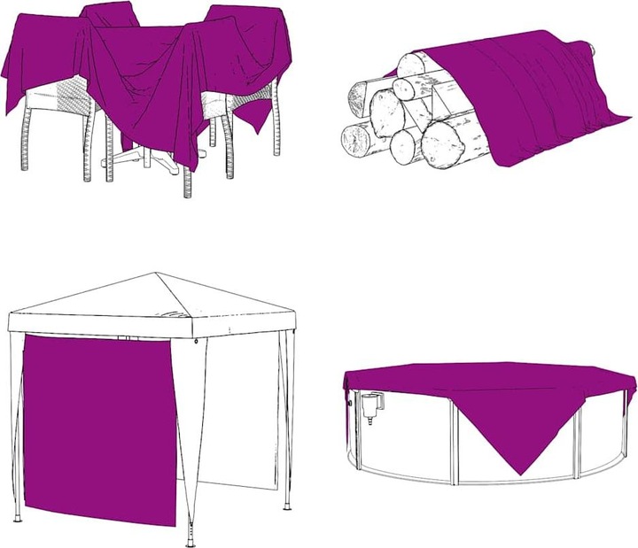 Produktbild VidaXL Transparente Plane mit Ösen 4x12 m Polyethylen durchsichtige Plane
