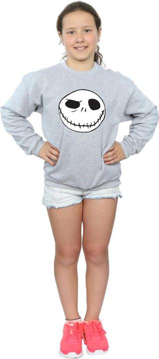Actual product image Disney Girls Nightmare Before Christmas Jack's Big Face Sweatshirt (128)