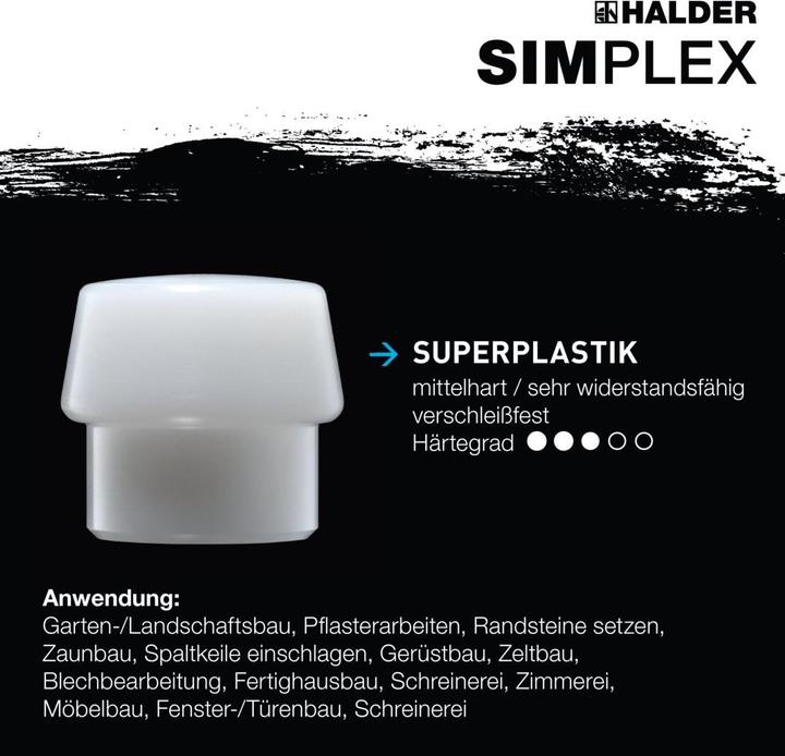 Actual product image Halder Impact insert for SIMPLEX soft-face hammer,d.60,superplastic