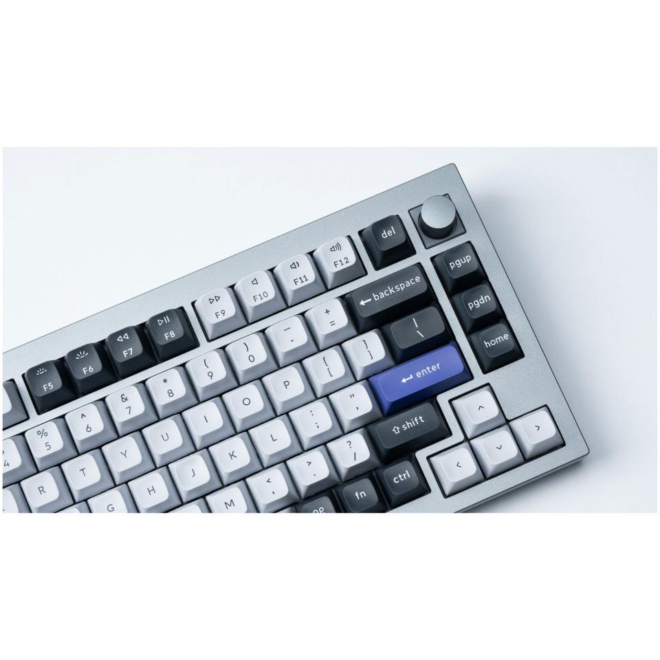 Thumbnail - Keychron KSA Double Shot PBT Full Keycap Set - Gray and Silver PBT-46, Keycaps, Silber, Grau