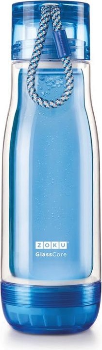Produktbild ZOKU Trinkflasche Glass Core 475ml Blue (0.48 l)