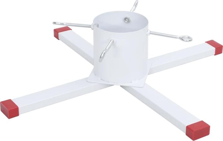 Produktbild vidaXL Christbaumständer Weihnachtsbaumständer Tannenbaumständer Weiss Metall