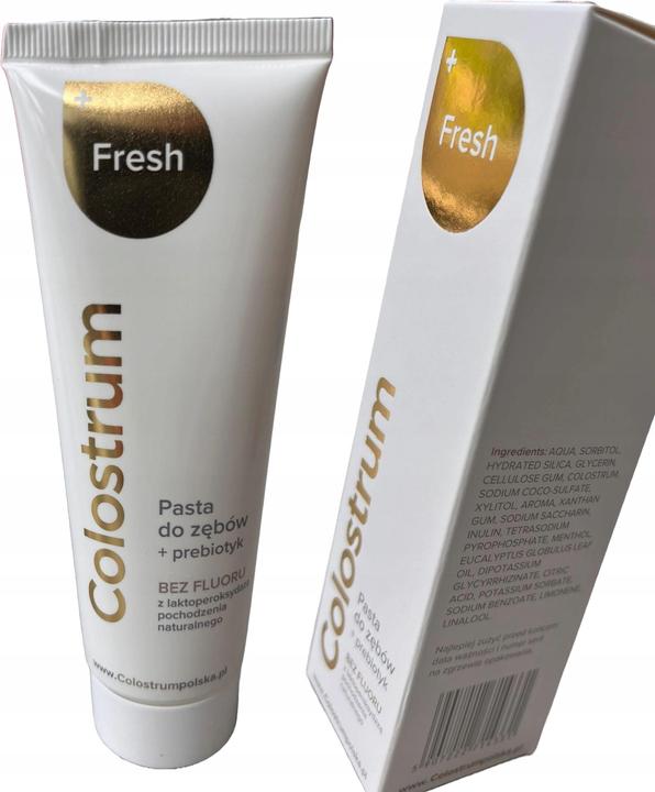 Produktbild ImmunoFirstAid Colostrum Fresh Zahnpasta mit Colostrum + Präbiotikum ohne Fluorid