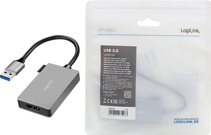 Produktbild LogiLink UA0233A (USB 3.0, Klinkenbuchse, 15 cm)
