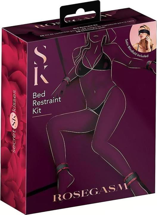 Produktbild Secret Kisses Rosegasm Bed Restraint Kit Black/Red One Size