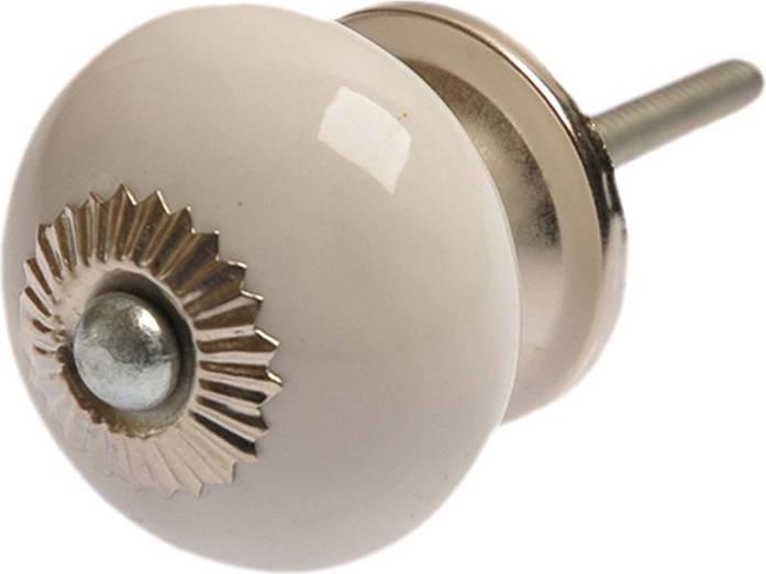 Image du produit Tranquillo Poignée de meuble faite main Ø 3.8 cm, beige/argenté