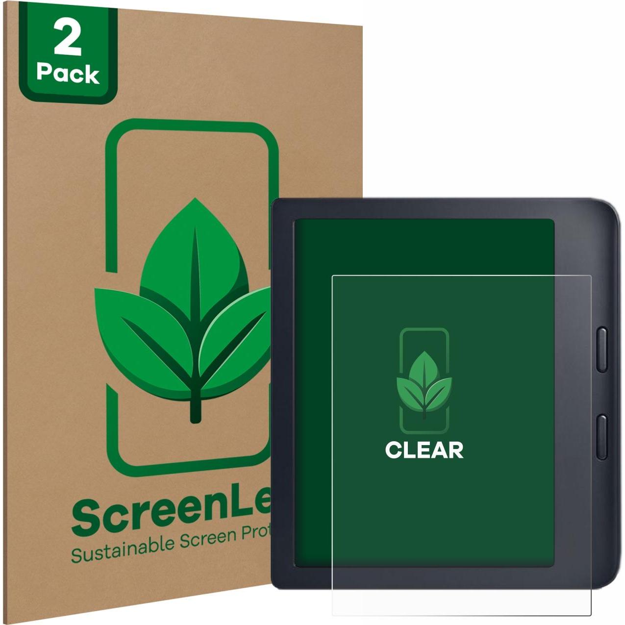 ScreenLeaf Schutzfolie nachhaltiger Displayschutz Displayschutzfolie Folie Klar Transparent, eReader Zubehör, Transparen...