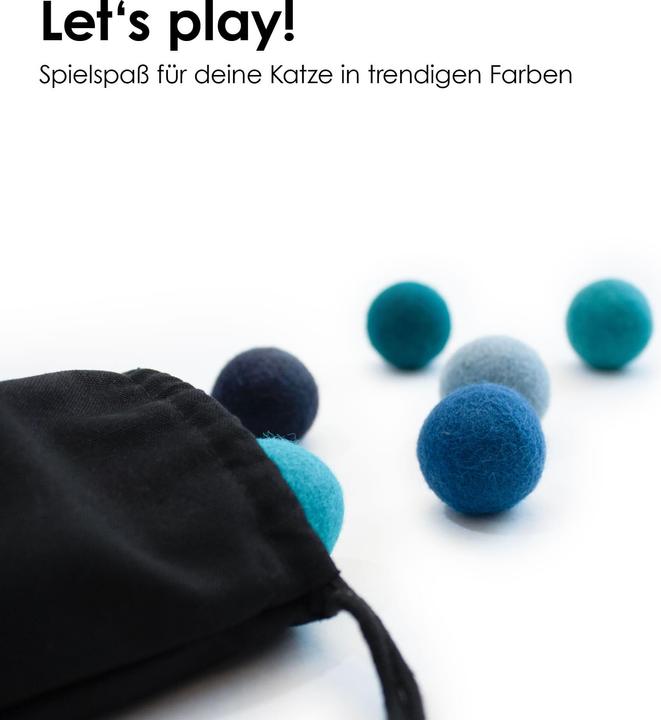 Produktbild LucyBalu OCEAN VIBES Filzbälle (Ballspielzeug Katze)