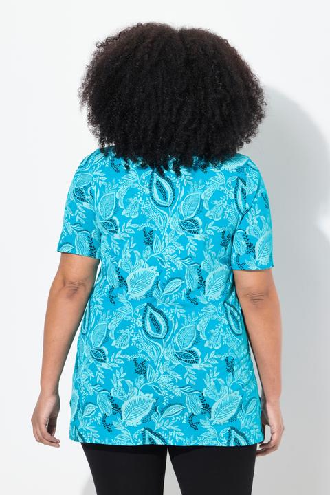 Produktbild Ulla Popken Longshirt, A-Linie, Rundhalsausschnitt, Halbarm (62)