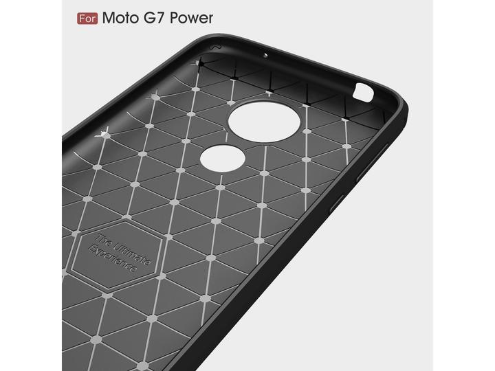 Produktbild Screenguard Motorola Moto G7 Power Hülle Carbon Brushed Soft TPU (Motorola Moto G7 Power)