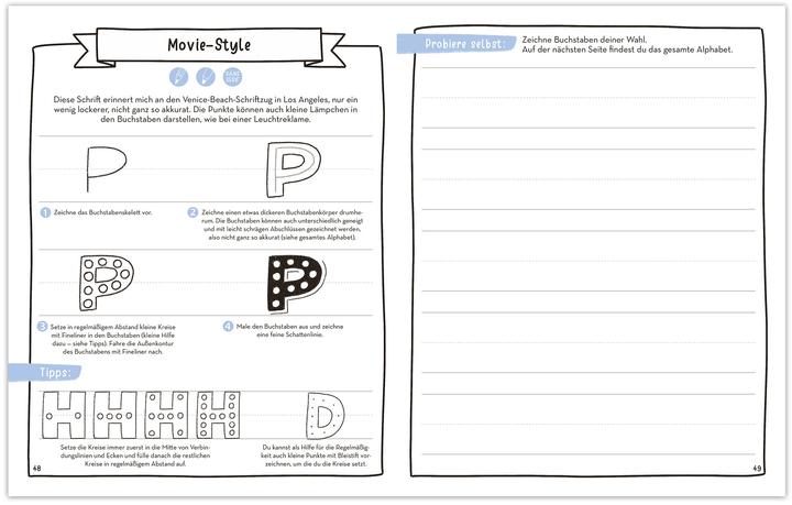 Produktbild monbijou - Handlettering Schnellstartblock Vol 4 (Alphabet (Deutsch, Cornelia Landschützer, 2023)