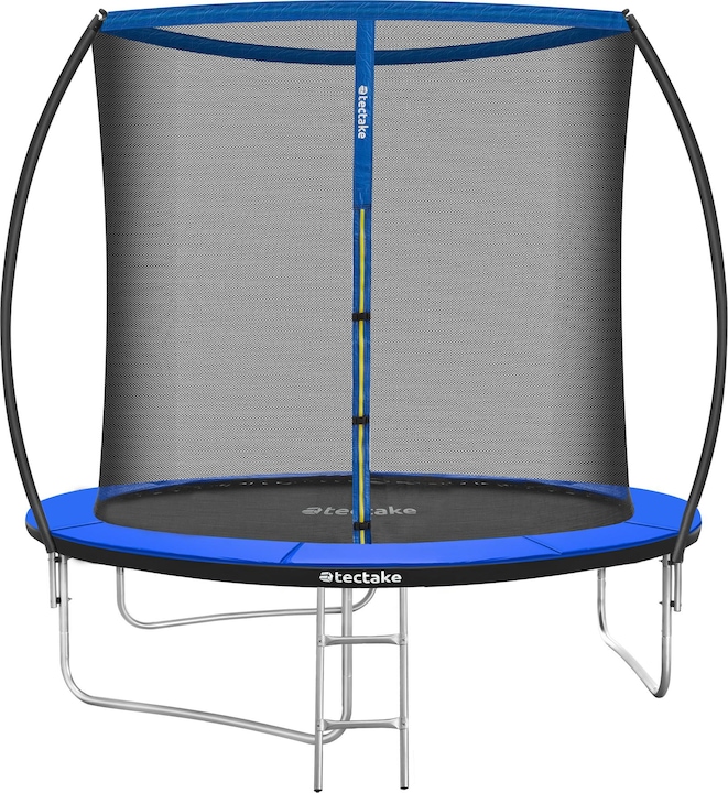 Actual product image tectake Trampoline Jumpy - tear resistant mat, safety net, padded edges, entry ladder (244 cm)