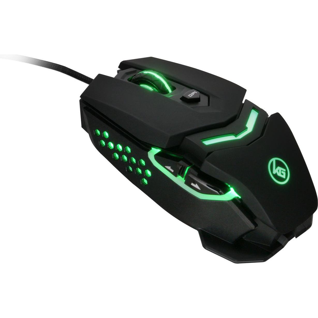 Iogear Kaliber Gaming FOKUS II Pro (Kabelgebunden), Maus, Schwarz