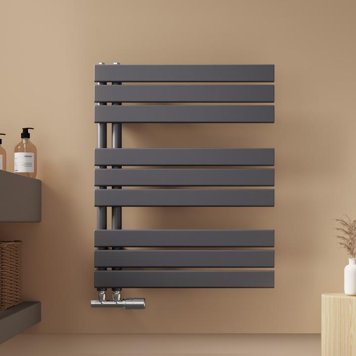 Produktbild Emke Badheizkörper Handtuchhalter Handtuchwärmer 76x60cm Anthrazit 503w (503 W)
