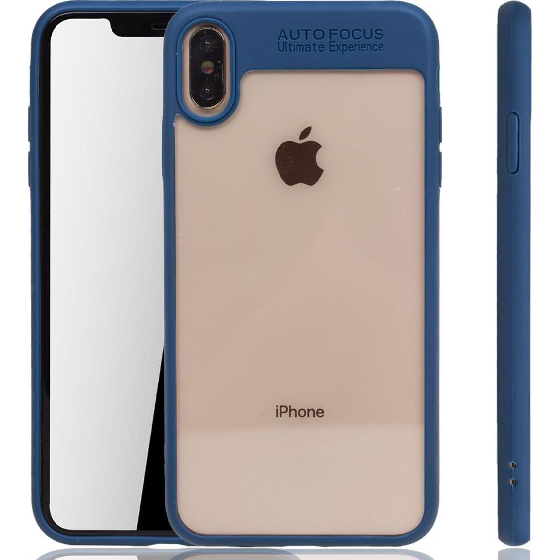 König Design Apple iPhone XS Max Hülle Case Handy Cover Schutz Tasche Schutzhülle Etuis Blau (Apple iPhone XS Max), Smar...