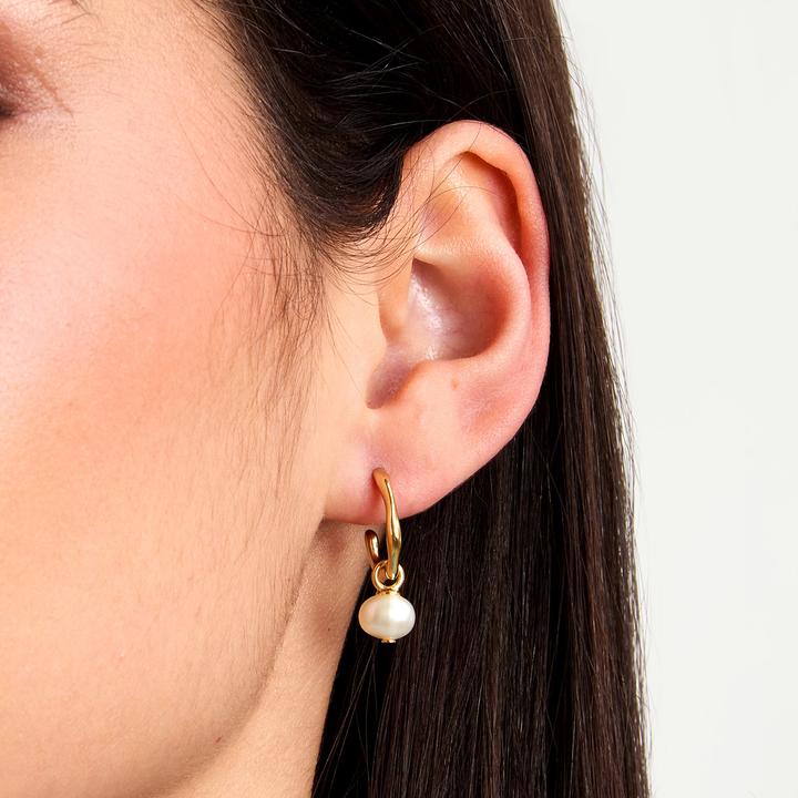 Image du produit Morellato - Charming gold-plated 2-in-1 earrings Perla SXU46 (Argent 925)