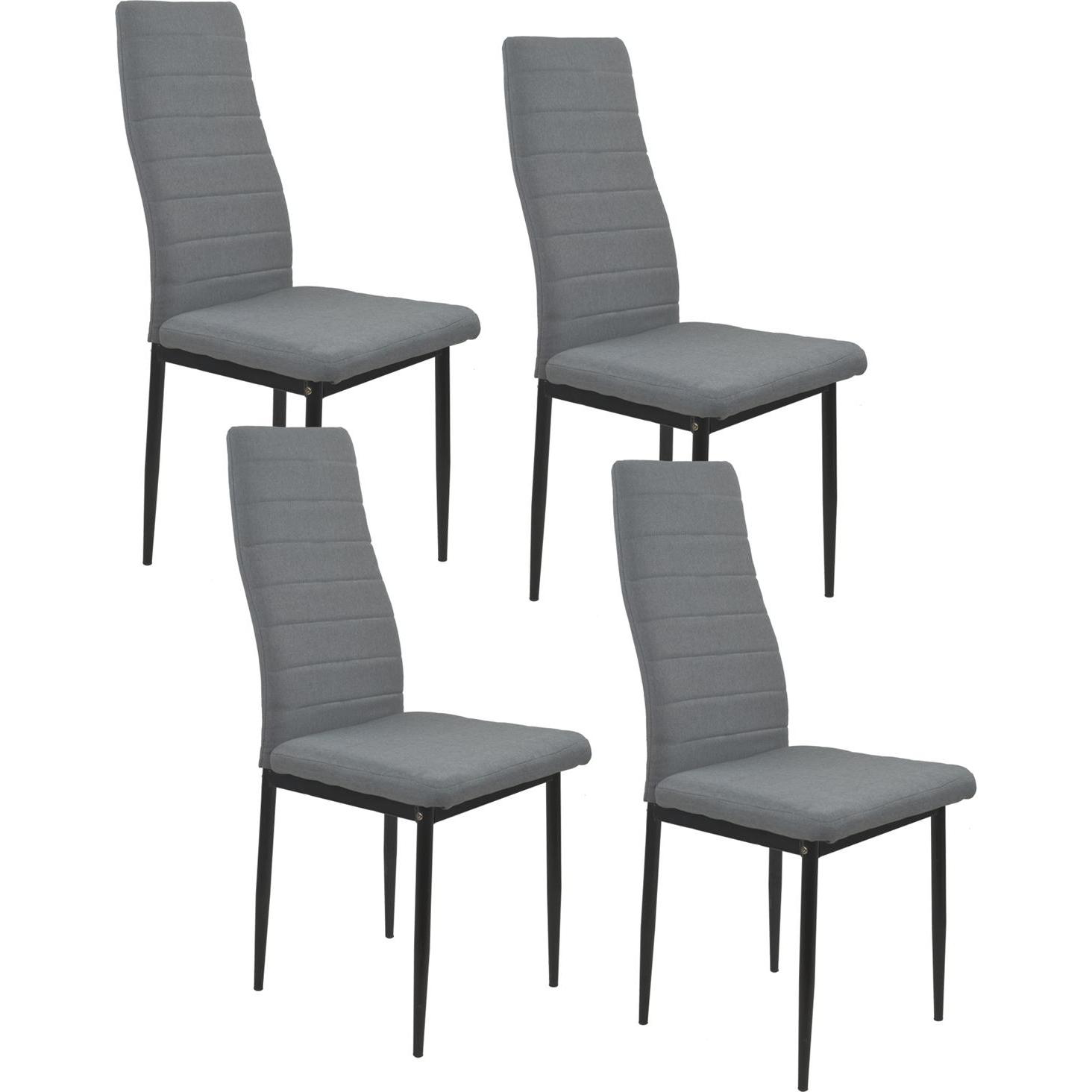 HTI-Living, Stühle, Stuhl Memphis Webstoff 4er-Set