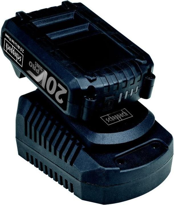Scheppach Kit de démarrage 2.0 Ah Li-Ion batterie et chargeur rapide SK2.0-20ProS (1 pcs, 2000 mAh, Batterie)