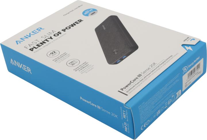 Produktbild Anker PowerCore III Sense 20K (20000 mAh, 20 W, 74 Wh)