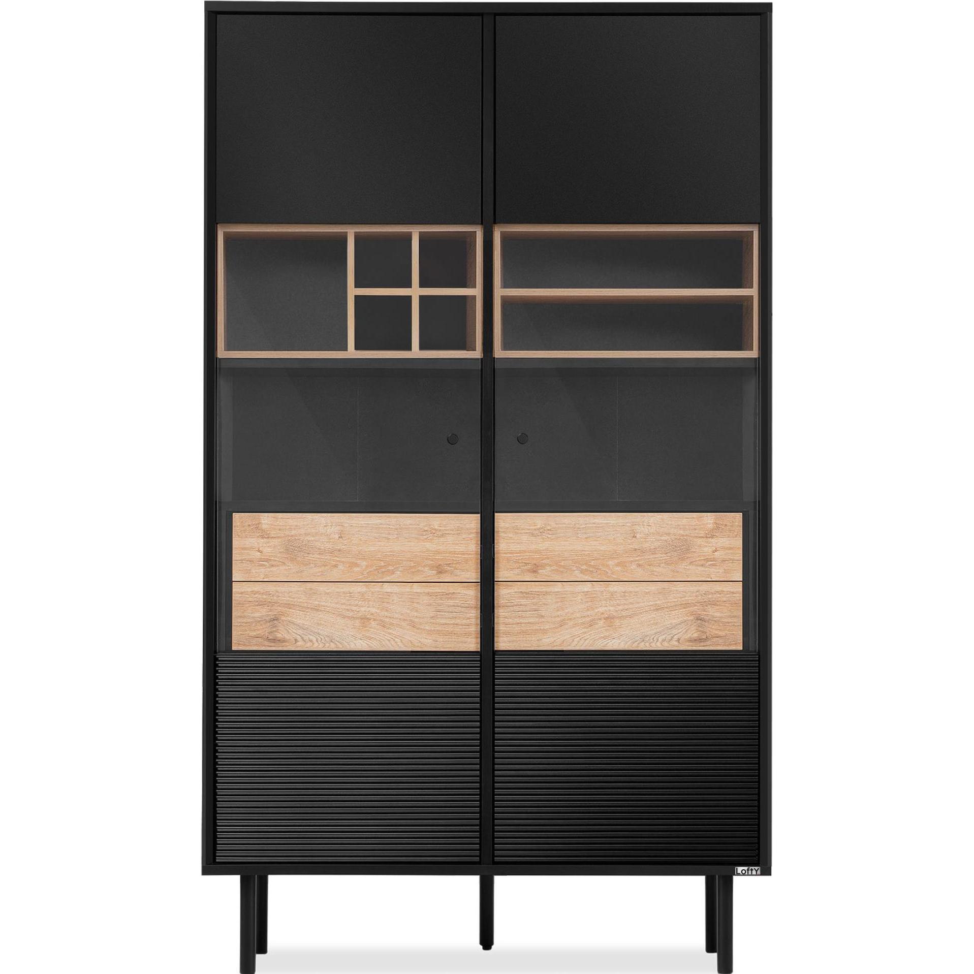 Thumbnail - Konsimo, Vitrine + Buffetschrank, Lofty (101.5 x 174 x 41 cm)