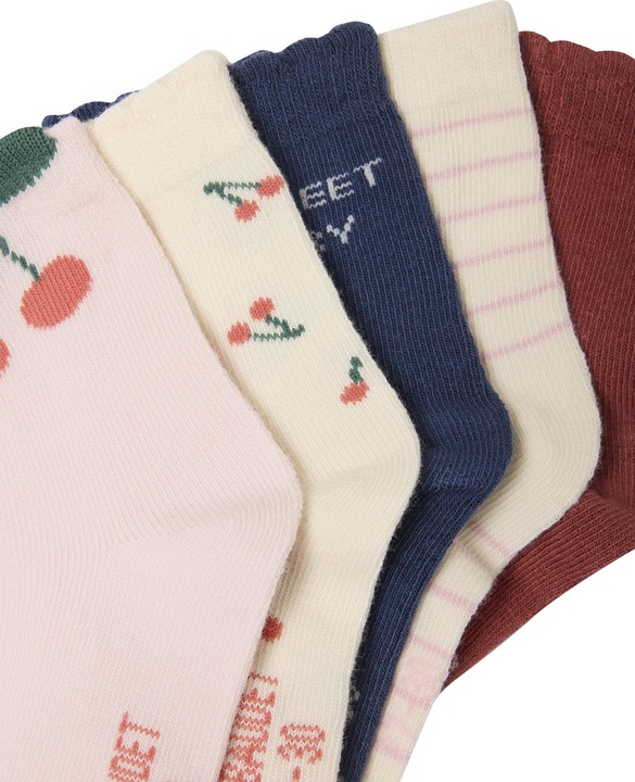 Produktbild Vertbaudet 5er-Pack Mädchen Socken Kirschen (5er Pack, 31, 34)