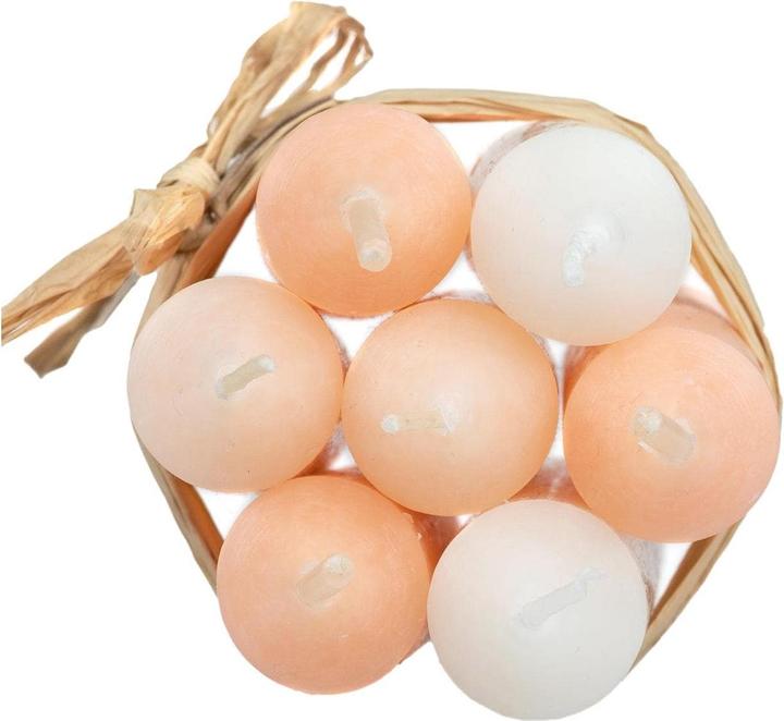 Produktbild Herzog Kerzen Stabkerze Rauhreif 2.2 x 12 cm, 7 Stück, Aprikose (7 Stk.)