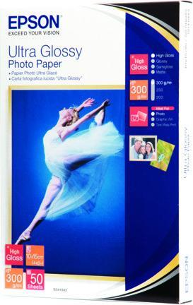 Productafbeelding Epson Ultra Photo Glossy Paper, 50 vellen (300 g/m², 10 x 15 cm, 50 x)