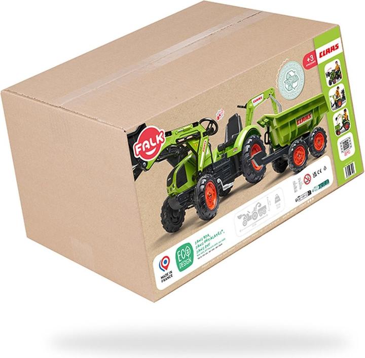 Immagine prodotto Falk Toys Trattore per bambini XXL con rimorchio