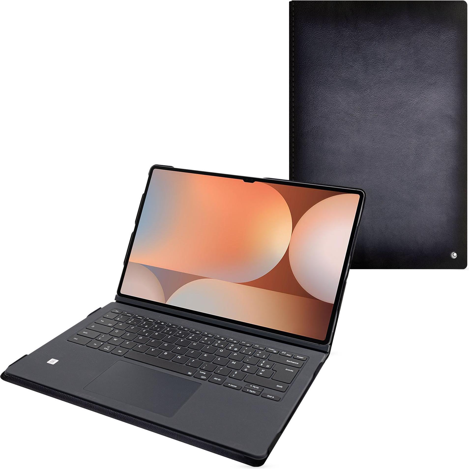 Thumbnail - Noreve Samsung Galaxy Tab S10 Ultra Ledertasche kompatibel Book Cover Keyboard (Galaxy Tab S10 Ultra), Tablet Hülle, Gra...
