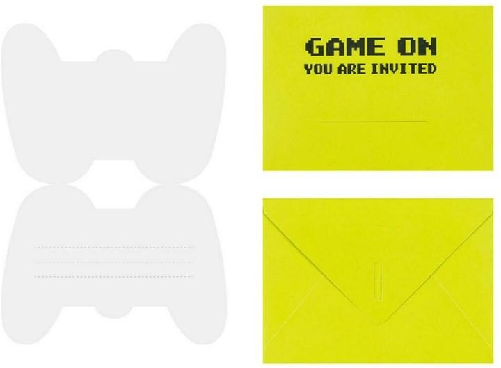 Actual product image Partydeco Invitation card Game Controller mix, 6 pieces (6 pcs.)
