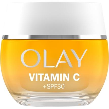 Actual product image Olay Vitamin C Face Moisturizer SPF 30 with Niacinamide 99% Purity Brightening Skin Care (Suntan cream, SPF 30)
