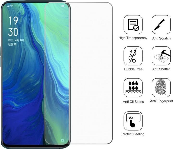Actual product image Screenguard Oppo Reno 5G 10x Zoom Protective Glass Film Case Friendly Design (1 pcs., Oppo Reno 10x Zoom)