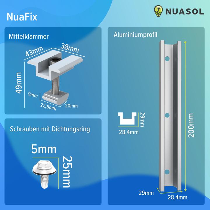 Actual product image Nuasol Solar panel bracket (Solar system mounting material)