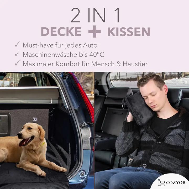 Immagine prodotto Cozyor Coperta da viaggio e cuscino da viaggio 2 in 1 per l'aereo (Cuscino per testa e collo)