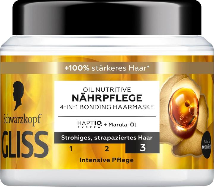 Produktbild Gliss 4-in-1 Bonding Haarmaske Oil Nutritive Nährpflege 400ml (400 ml)