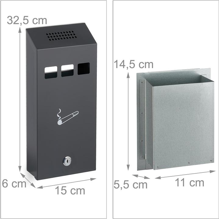 Immagine prodotto Relaxdays Posacenere da-muro