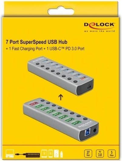 Immagine prodotto Delock Hub USB 3.2 (USB-B, 9 porte)