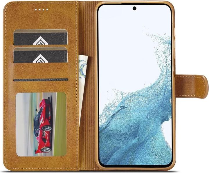 Produktbild LC.Imeeke Galaxy A35 - Leder Etui Hülle hellbraun (Samsung Galaxy A35)