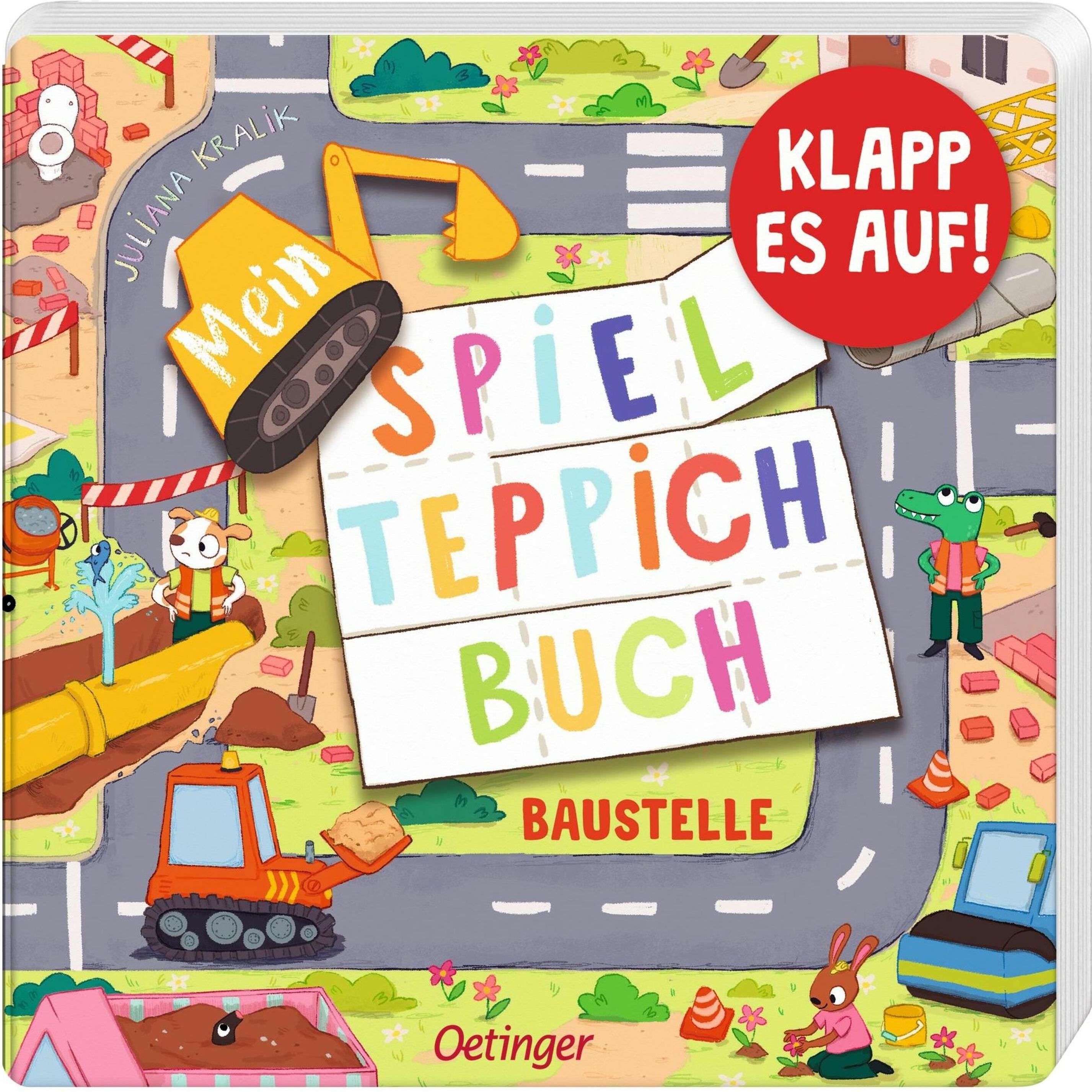 Thumbnail - Oetinger, Spielteppich + Spielmatte, Mein Spielteppich-Buch. Baustelle (60 x 80 cm)
