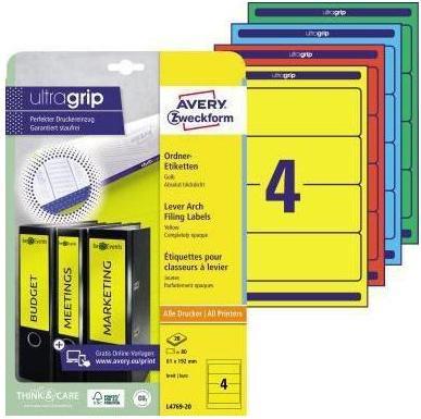 Actual product image Avery Folder labels