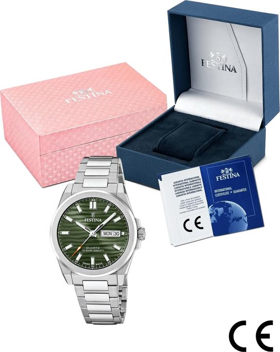 Produktbild Festina Grüne Herrenuhr Aus Der Schweiz (39.80 mm)