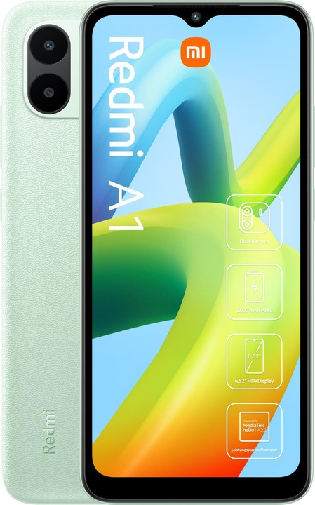 Produktbild Xiaomi Redmi A1 (32 GB, Light Green, 6.52", Dual SIM, 8 Mpx, 4G)